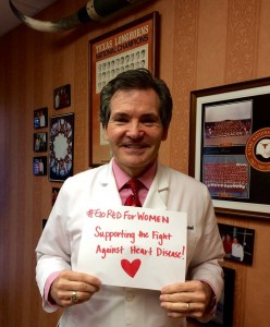 Here is Dr. Robert Mitchell Supporting #GoRedForWomen last year. (2015)