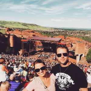 Amanda and her husband at Red Rocks in Colorado. 